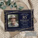 Search for 85th birthday invitations Glitter