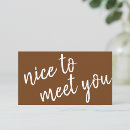 Search for nice to meet you business cards Modern
