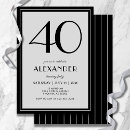 Search for mens 40th birthday invitations Typography