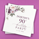 Search for 90th birthday napkins Floral party