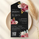 Search for black white red wedding invitations Qr code