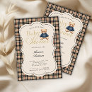 Search for polo invitations Preppy equestrian gingham pattern