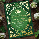 Search for shamrock wedding invitations Green and gold