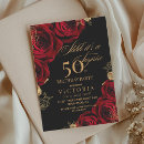 Search for red and black 50th birthday invitations Modern
