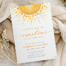 Search for ray of sunshine invitations You are my sunshine