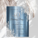 Search for surprise 40th birthday invitations Blue