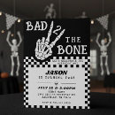 Search for skeleton birthday invitations Black and white