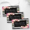 Search for black and white stripes business cards Salon