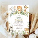 Search for animal baby shower invitations Wildlife wilderness botanical forest