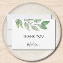 Search for green leaf thank you cards Watercolor