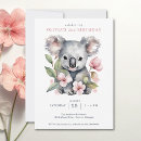 Search for koala birthday invitations Baby koala bear