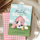 Search for girl farm invitations Oink baa moo