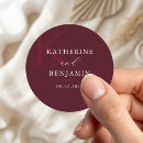 Search for burgundy wedding stickers Modern