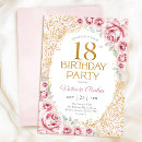 Search for floral 18th birthday invitations Watercolor