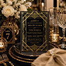 Search for 1920s wedding invitations Gold and black