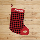 Search for dog christmas stockings Buffalo plaid