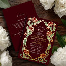 Search for rose gold and burgundy wedding invitations Vintage