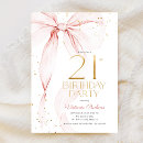 Search for pink 21st birthday invitations Elegant