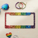 Search for gay pride license plate frames Glitter