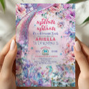 Search for mermaid 3rd birthday invitations Glitter