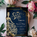 Search for red gold sweet 16 invitations Crown