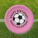 Search for pink soccer plates Birthday