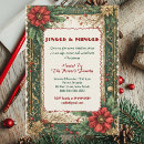 Search for red gold green christmas invitations Jingle and mingle