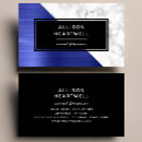 Search for metallic blue business cards Brushed metal