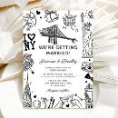 Search for new york wedding invitations Black and white