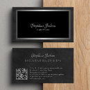 Search for black and silver business cards Qr code