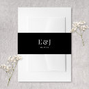 Search for black wedding invitation belly bands Typography