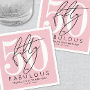 Search for 50th birthday napkins Fifty and fabulous