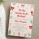 Search for christmas bridal shower wedding stationery Red and green