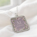 Search for monogram necklaces Silver plated
