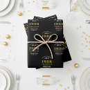 Search for 40th birthday wrapping paper Black gold