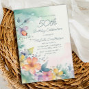 Search for teal 50th birthday invitations Feminine