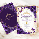Search for purple and gold invitations For her