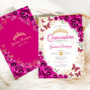 Search for fuchsia quinceanera invitations Floral