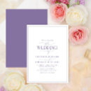 Search for lilac and white wedding invitations Modern