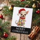 Search for dog christmas postcards Chihuahua