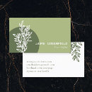 Search for olive green business cards Greenery
