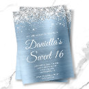 Search for light blue sweet 16 invitations 16th birthday