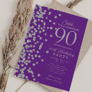 Search for purple 90th birthday invitations Adult birthday party
