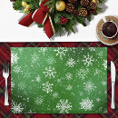 Search for snowflake placemats White snowflakes