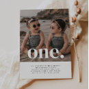 Search for twins 1st birthday invitations Boho