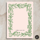 Search for floral border note cards Feminine
