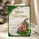 Search for musical notes christmas cards Violin