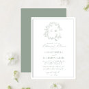 Search for green rehearsal dinner invitations Crest
