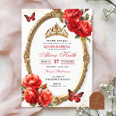 Search for red and gold quinceanera invitations Daughter
