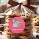 Search for happy holiday pink stickers Illustration